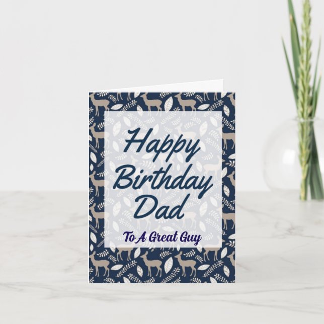 Happy Birthday Dad Greeting Card (Front)