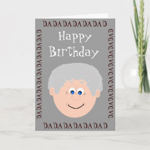 Happy Birthday Dad Grey Hair from Son Card