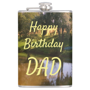 Happy Birthday Dad Hip Flask