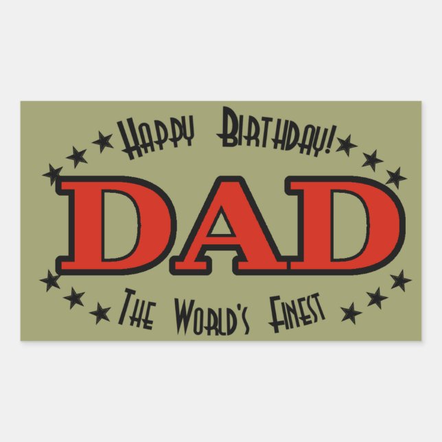 Happy Birthday Dad Label (Front)