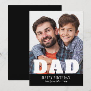 Happy Birthday Dad Modern Personalised Photo