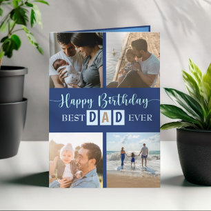 Happy Birthday Dad Photo Collage Best Dad Card