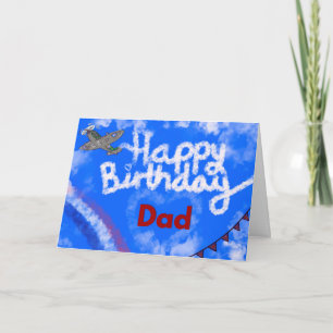 Happy Birthday Dad Spitfire Plane CARD