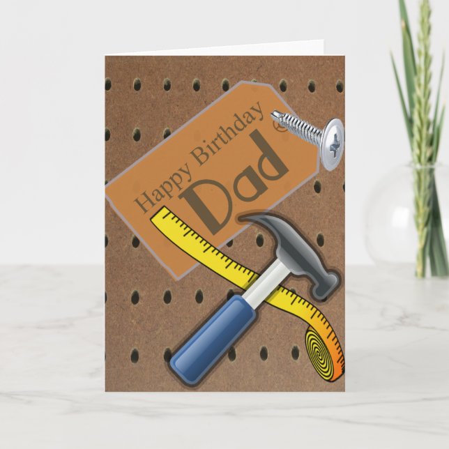 Happy Birthday Dad Tool Card (Front)