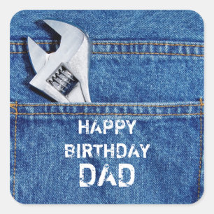 Happy Birthday Dad Tool Sticker
