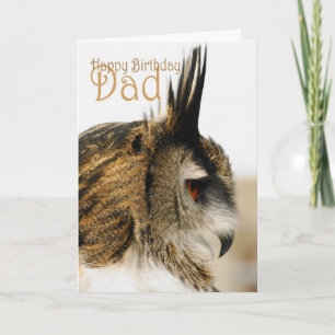 Happy Birthday Dad with Eagle Owl Card