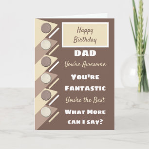 Happy Birthday Dad you're the best brown cream Card