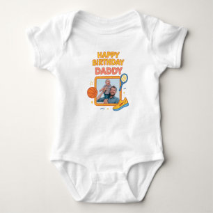  HAPPY BIRTHDAY DADDY BABY CLOTHES CUSTOM PHOTO BABY BODYSUIT