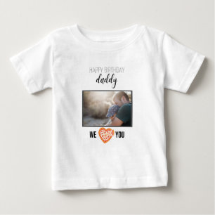 HAPPY BIRTHDAY DADDY BABY T-SHIRT CUSTOM TEXT