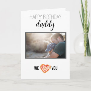 HAPPY BIRTHDAY DADDY CARD CUSTOM PHOTO AND TEXT