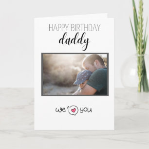 HAPPY BIRTHDAY DADDY CARD CUSTOM PHOTO AND TEXT