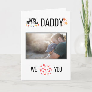 HAPPY BIRTHDAY DADDY CARD CUSTOM PHOTO AND TEXT