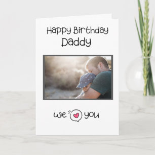 HAPPY BIRTHDAY DADDY CARD CUSTOM PHOTO AND TEXT