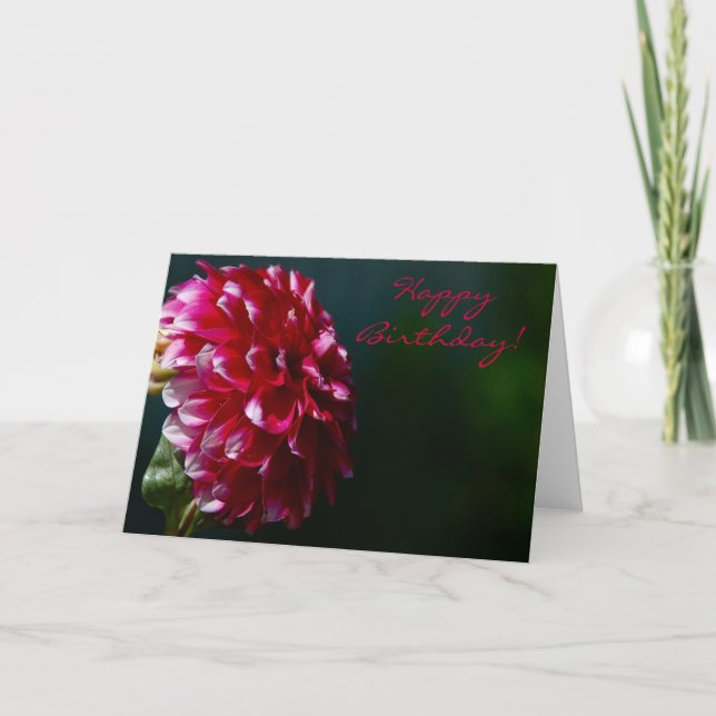 Happy Birthday Dahlia Card (Front)