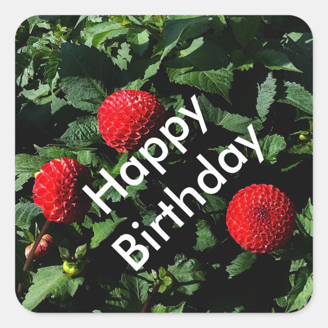 Happy Birthday Dahlia Irish Glow #1 Stickers (Front)