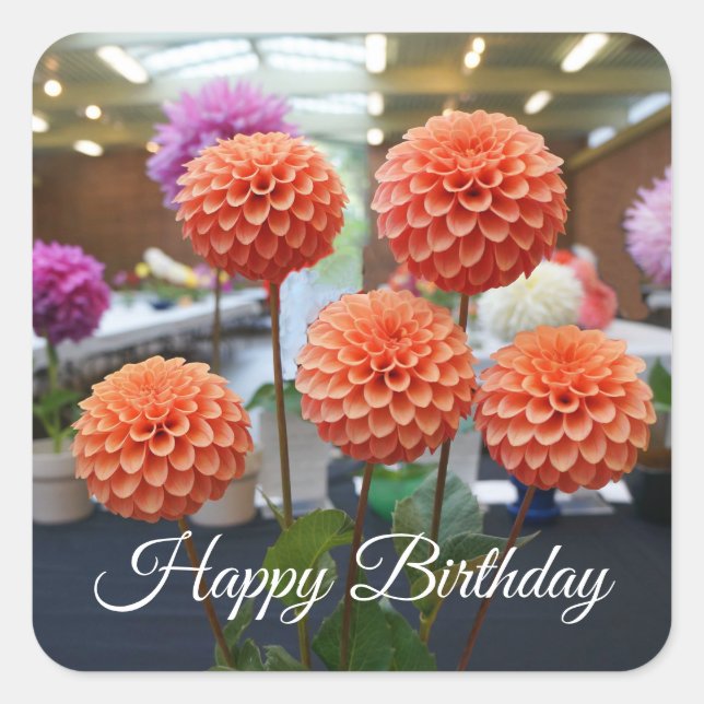 Happy Birthday Dahlia Rose Toscano #1-1 Stickers (Front)