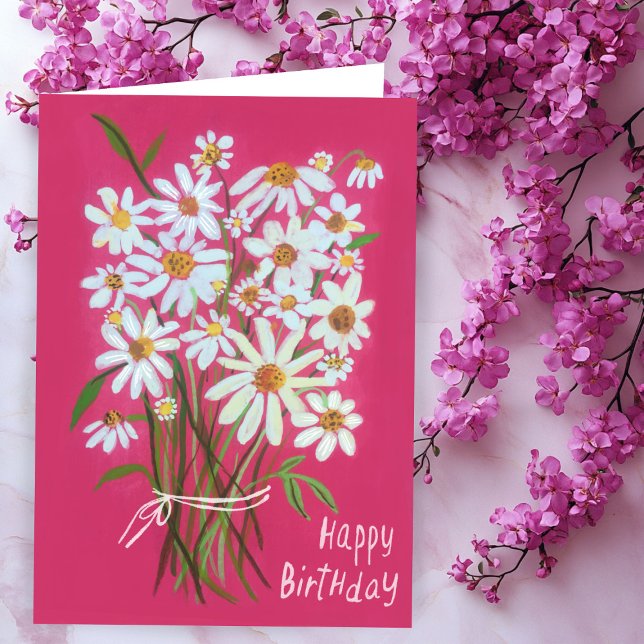 Happy Birthday Daisy Bouquet Customise it! Card (Happy Birthday Daisy Bouquet Customize it! Card
)