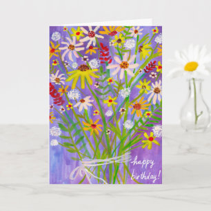 Happy Birthday Daisy Bouquet Customise it! Card