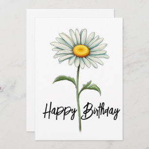 Happy Birthday Daisy Holiday Card