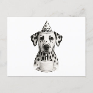 Happy Birthday Dalmatian Holiday Postcard