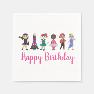 Happy Birthday Dance Themed Party Ballet Tap Jazz Napkin