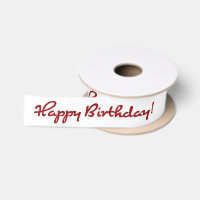 Happy Birthday! Dark Red Casual Medium Script