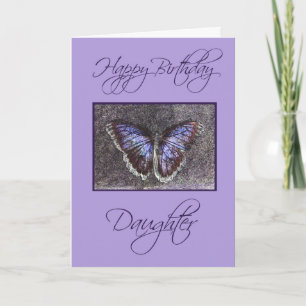 Happy Birthday Daughter-Butterfly/purple Card