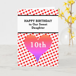 Happy Birthday Daughter Hearts Any Age Card