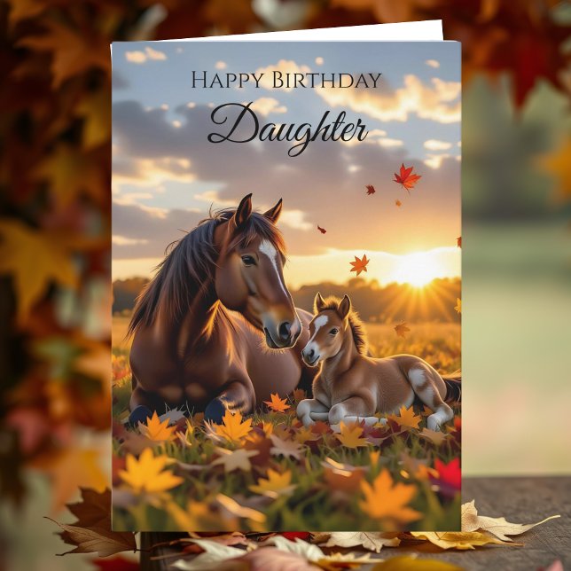 Happy Birthday Daughter | Horse Themed Card (Creator Uploaded)