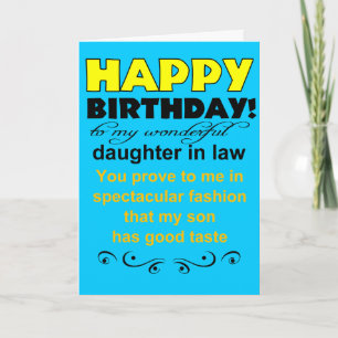 Happy birthday daughter in law card