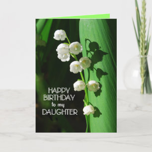 Happy Birthday Daughter Lily of the Valley Card