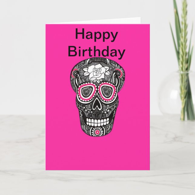 Happy birthday day of the dead birthday Card (Front)