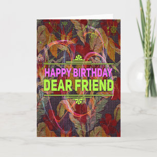 "Happy Birthday Dear Friend" Gift Card