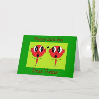 , Happy Birthday, Dear Twins Card