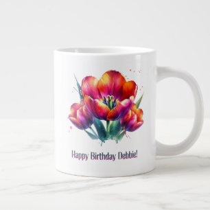Happy Birthday Debbie Large Coffee Mug