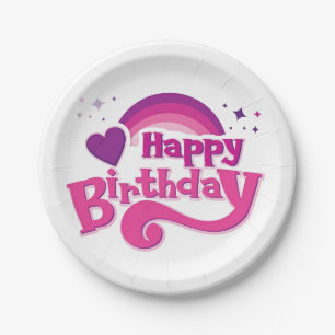 Happy Birthday Decorative Party Plate