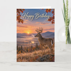Happy Birthday Deer Card