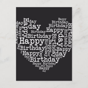 Happy birthday design postcard