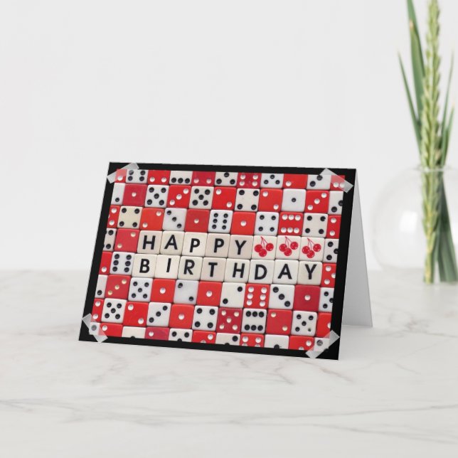 Happy Birthday Dice Card (Front)