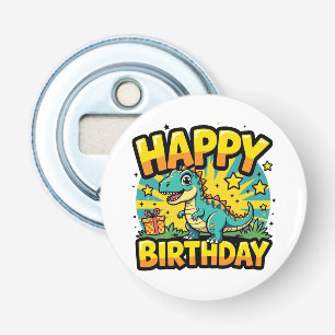 Happy Birthday Dinosaur Bottle Opener