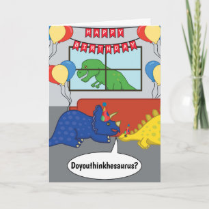 Happy Birthday Dinosaur Joke Meme Card