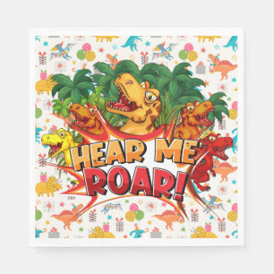 Happy Birthday Dinosaur Napkin