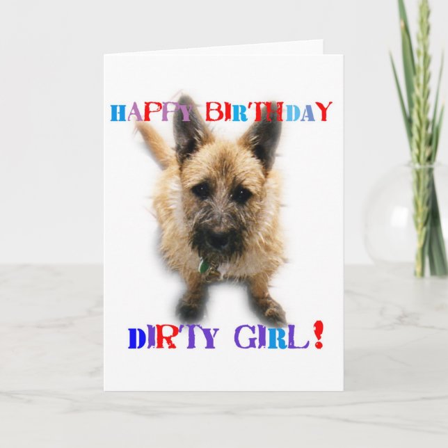 Happy Birthday Dirty Girl Card (Front)