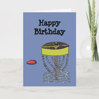 Happy Birthday disc golf greeting card