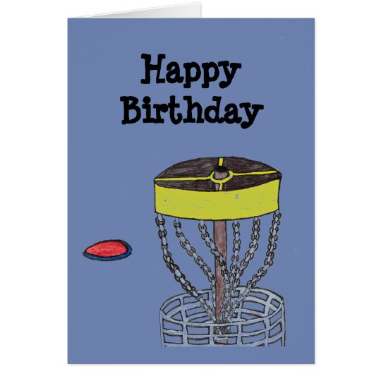 Happy Birthday disc golf greeting card