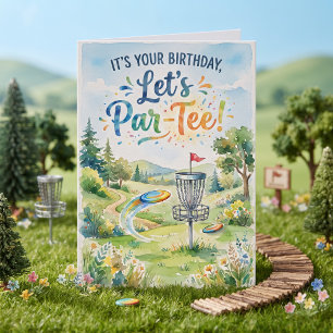 Happy Birthday Disc Golfing Pun Card