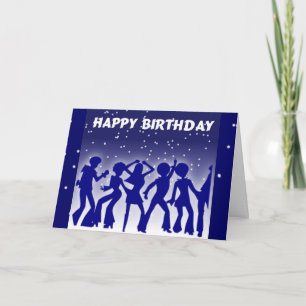 Happy Birthday Disco Dancers Card