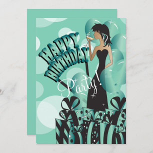 Happy Birthday Diva Girl   DIY Name   Jade Invitation
