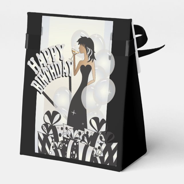 Happy Birthday Diva Girl | DIY Name | White Favour Box (Back Side)