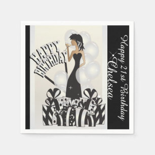 Happy Birthday Diva Girl   DIY Name   White Napkin